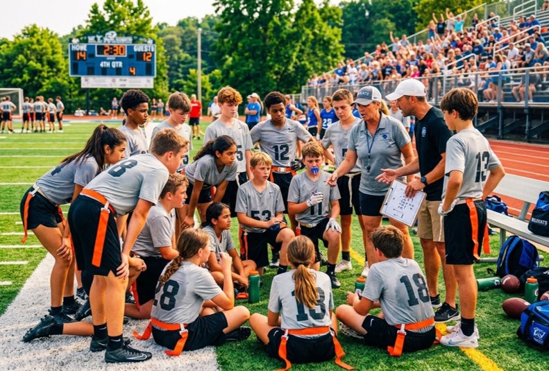 Youth flag football team