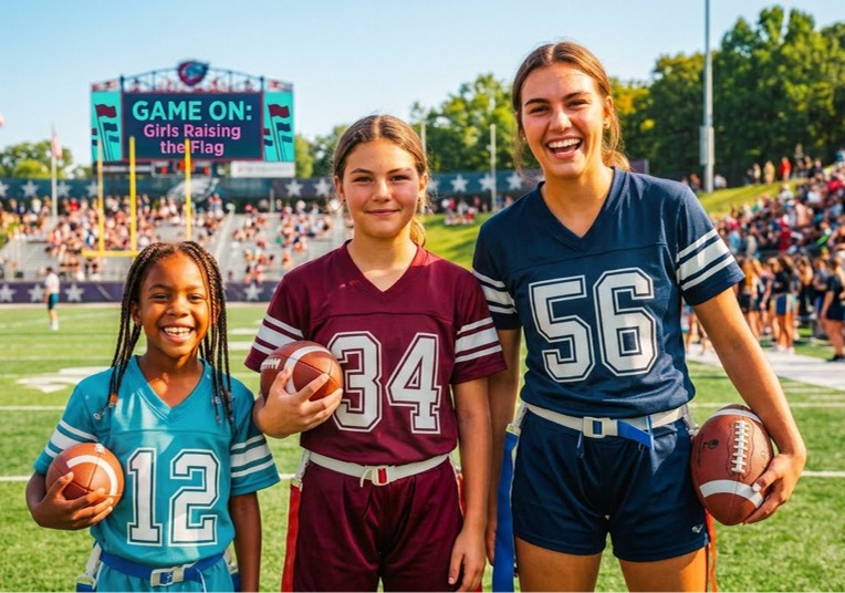Girls Flag Football Players